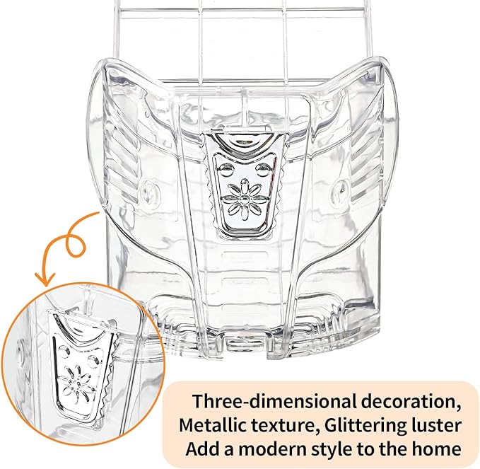 Shoe Slots Organizer, Transparent - Silver, 12Pack