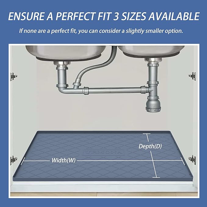 31" x 22" Waterproof Silicone Mat in Multiple Sizes & Colors, Black