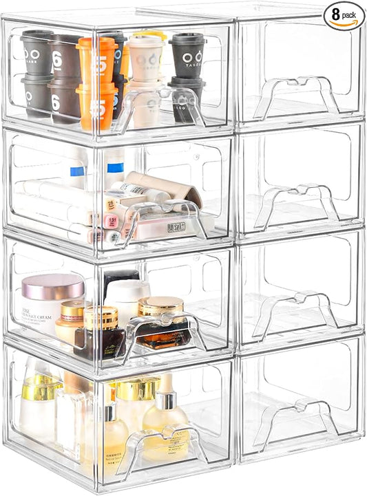 8 Pack Stackable Makeup Organizer