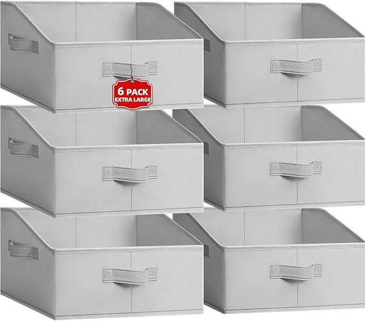 Extra Large Closet Organizers Bins 6 Pack