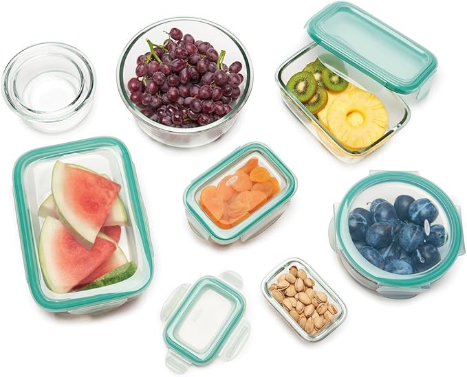 OXO Good Grips 1 Cup Smart Seal Glass Round Food Storage Container (Pack of 2)