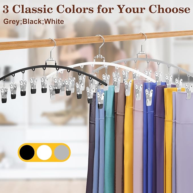 4 Pack Legging Organizer for Closet, Grey