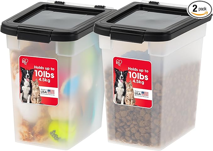 USA Airtight Dog Food Storage Container, Up to 10 lbs Each, 2 Pack