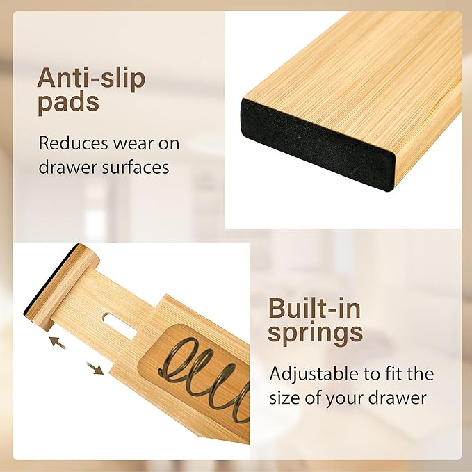 Bamboo Drawer Divider Set of 8