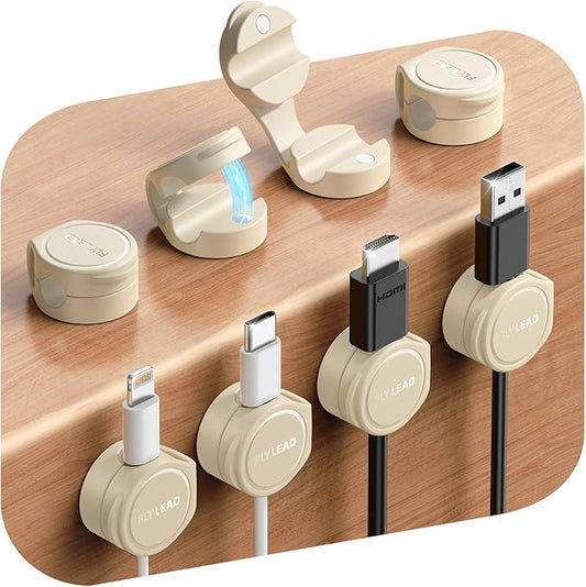 8-Pack Cord Organizer Magnetic Silicone Cable Clips[8 mm Wider Cable