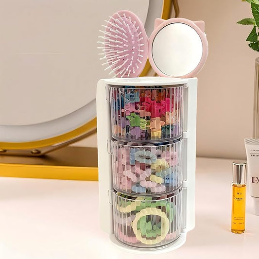 Hair Accessories Organizer with Hair Brush Holder