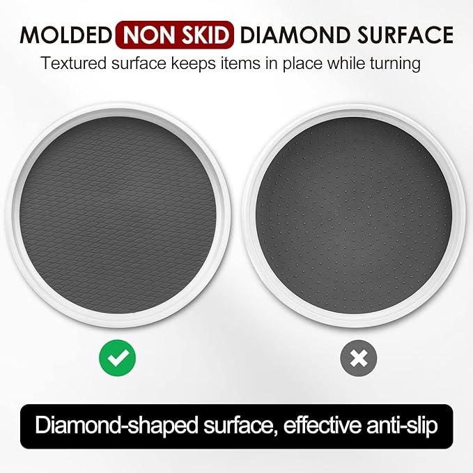 12-Inch Non-Skid Turntable Lazy Susan Organizer [4 Pack]