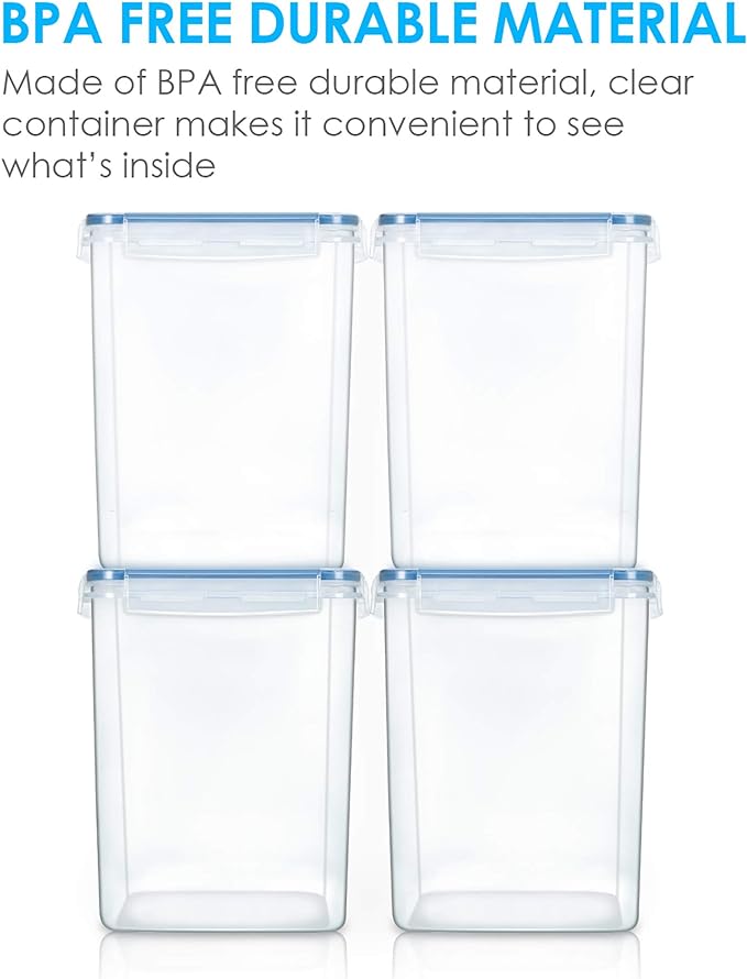 Large Food Storage Containers 5.2L / 175oz, Pack of 2