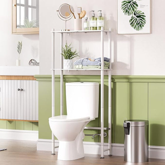 Bamboo Over The Toilet Storage Shelf, White