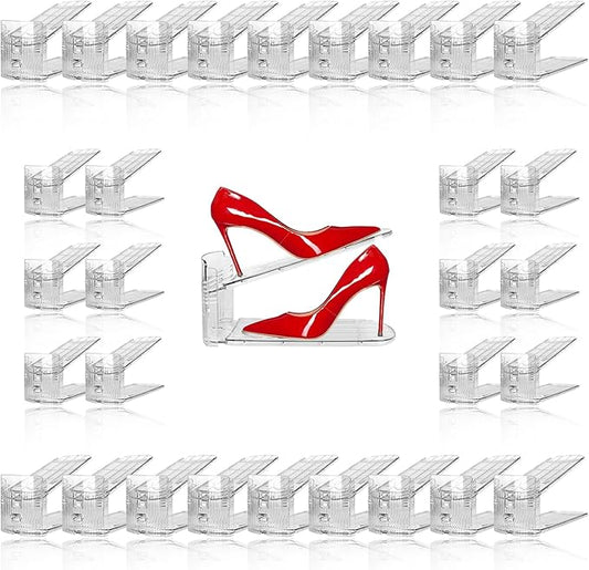 30 Pack Clear Shoe Slots Organizer