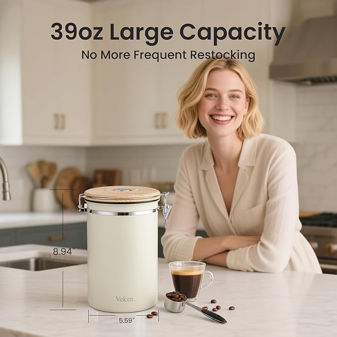 Coffee Canister, 39OZ Large, Mothers Day Gifts For Women
