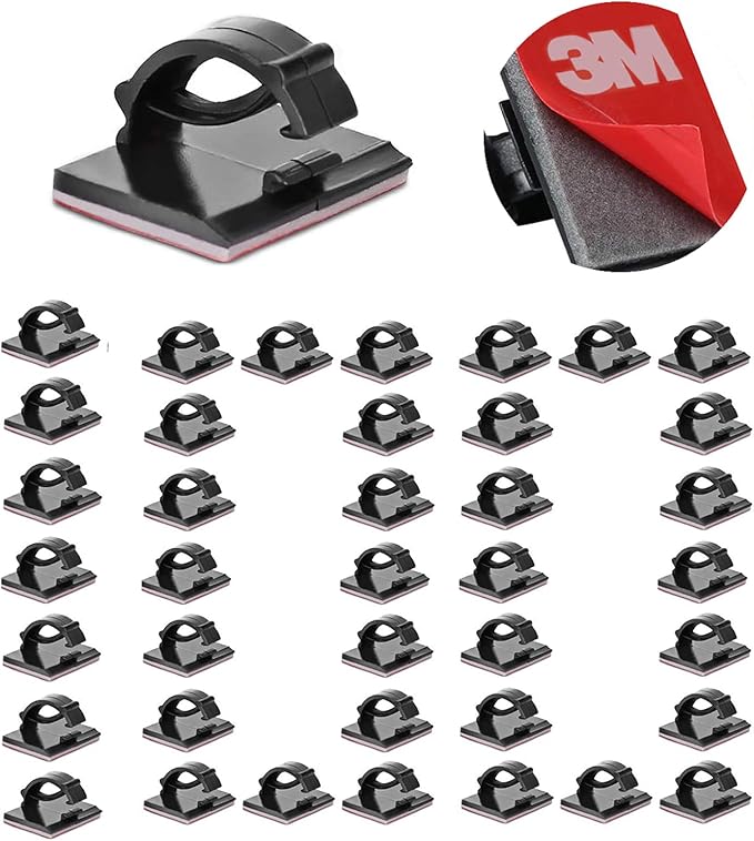 100pcs Self with 3M Adhesive Cable Clips Wire Holders Cord Organizer Cable Clamp
