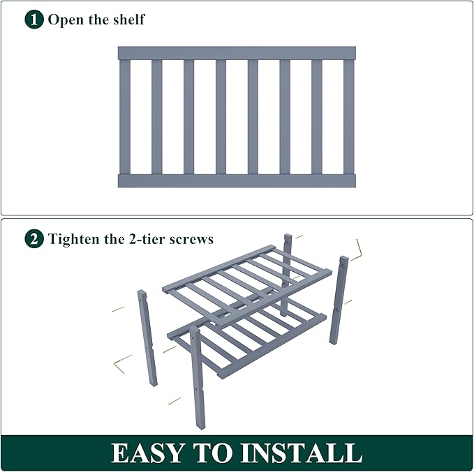 Smiry Bamboo Shoe Rack for Closet, 2 Tier Small Wooden Shoe Organizer, Stackable Wood Shoe Storage Shelf for Entryway, 14 Vertical Slats, One-piece Heavy-Duty Legs, 17.32"x11.02"x12.99", Grey