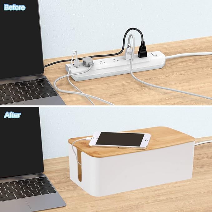 Cable Management Box Organizer, USB Hub