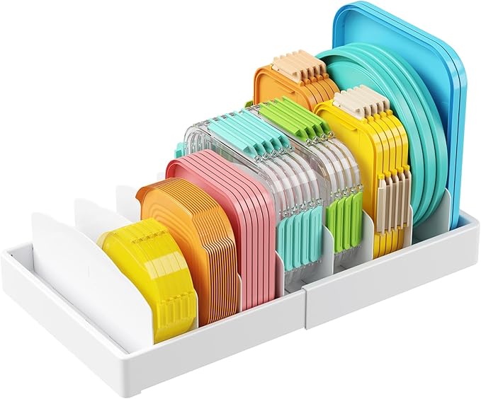 Kitchen Cabinet Organizer for Food Contanier Lid, 9.8"-17"