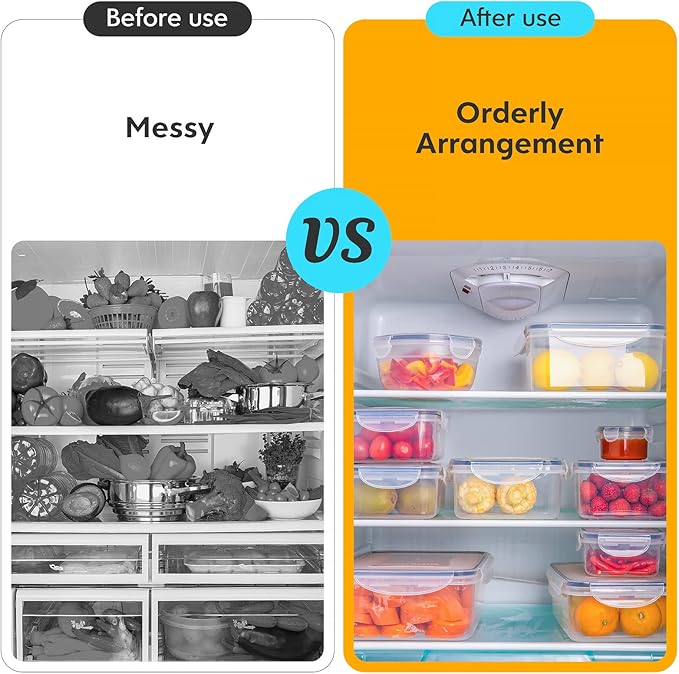 52 PCS Food Storage Containers Set with Airtight Lids (26 Lids &26 Containers)