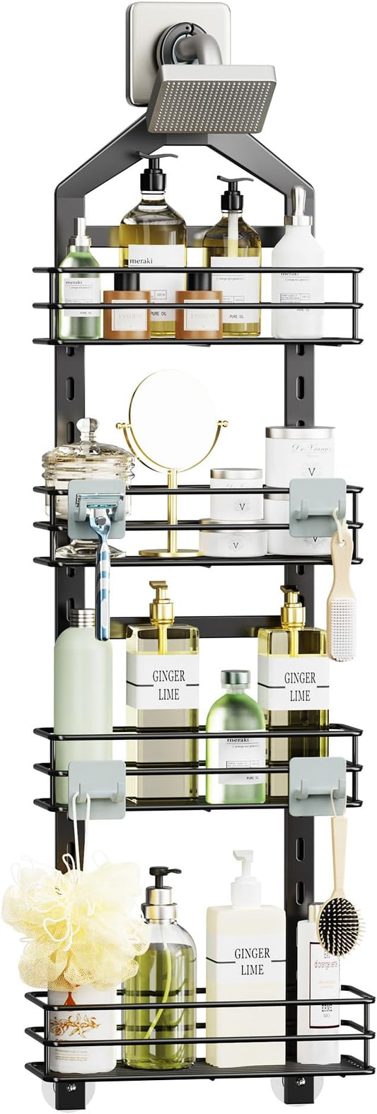 Adjustable Anti-slip Hanging Shower Caddy over Shower Head