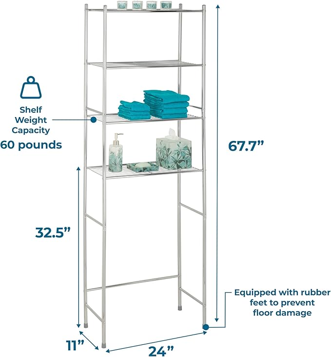 4-Tier Over-The-Toilet Storage Shelf