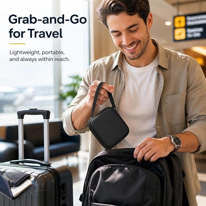 Hard Shell Travel Case for Foldable 3-in-1 Wireless Charger, Portable Storage Organizer for UCOMX/for Hicober/for Iseyyox/for LISEN Charging Station, Protective Bag for Cables & Adapters (Box Only)