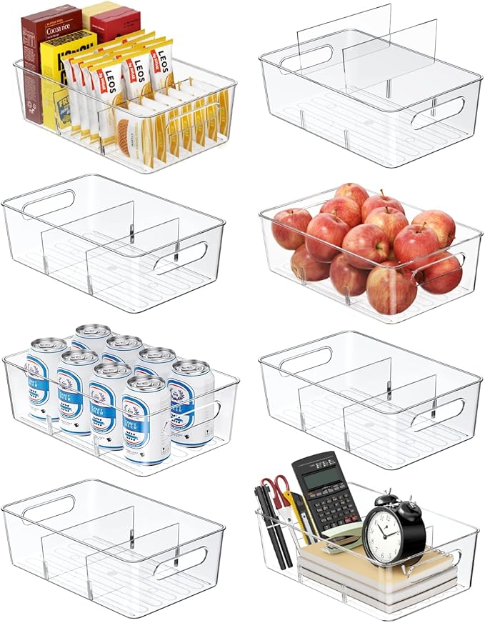 Pantry Organizers and Storage, 8 Pack Snack Organizer for Pantry Shelf