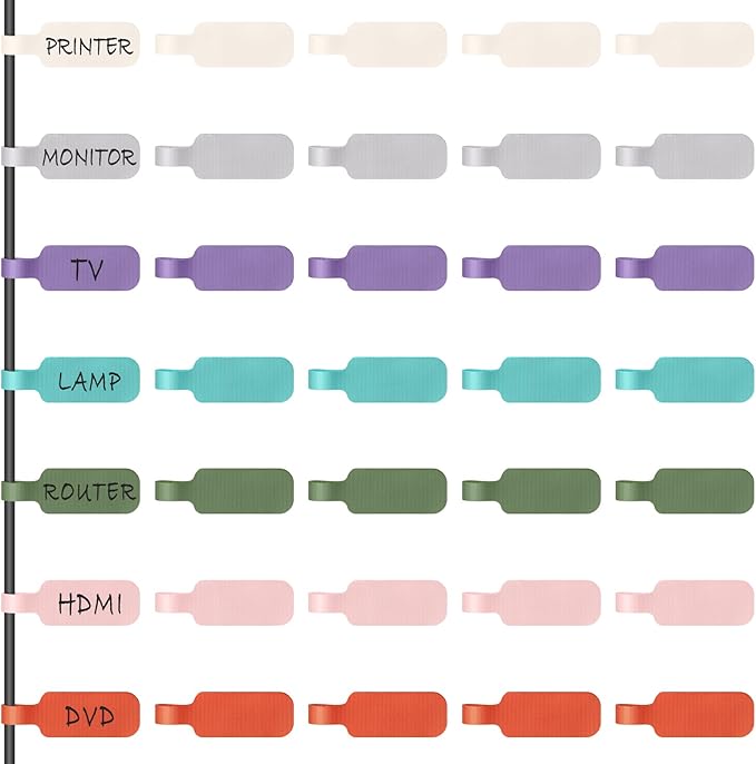 Cable Cord Labels Large Size, For Organizing Wires and Identification