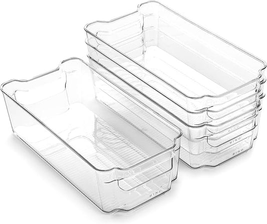 Stackable Storage Bins, Medium, 4 Pack, The Stacker Collection
