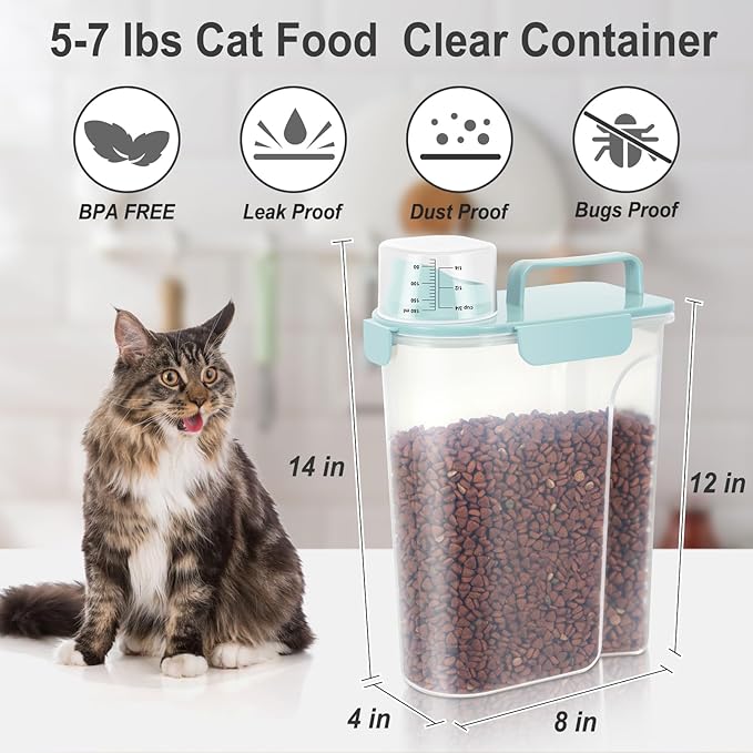 Upgraded Large Nozzle Cat Dog Food Storage Container BPA-free