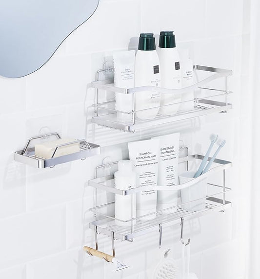Shower Caddy and Soap Holder, Rustproof SUS304 Stainless Steel