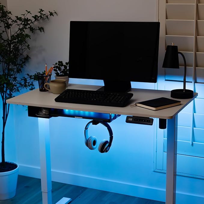 VI+AL Under Desk Laptop Mount, USB Light Strip & Remote
