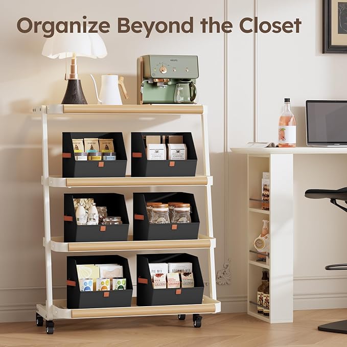 Fabric Closet Storage Cubes, Black