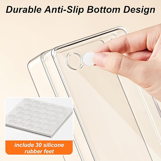 7-Piece Drawer Organizer with Non-Slip Silicone Pads