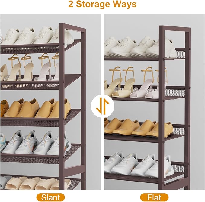 Large Shoe Rack 8 Tier Shoe Organizer, Bronze