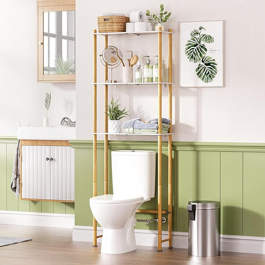 Over The Toilet Storage Bamboo, Bathroom Storage Organizer Shelf