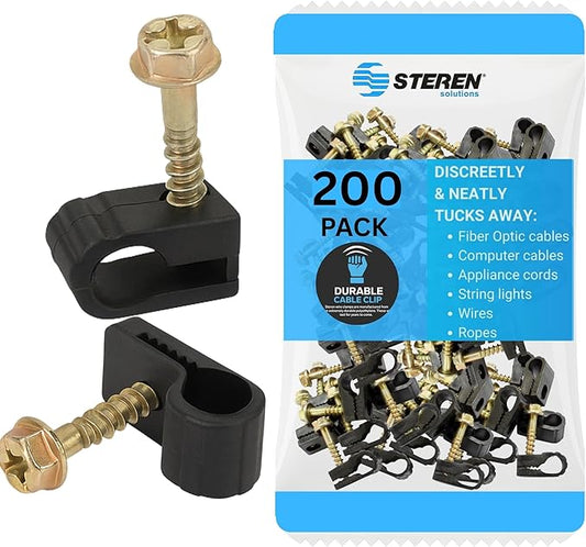 Coaxial Cable Clips, Cable Holder, Siding Clips for Hanging, Single Screw)
