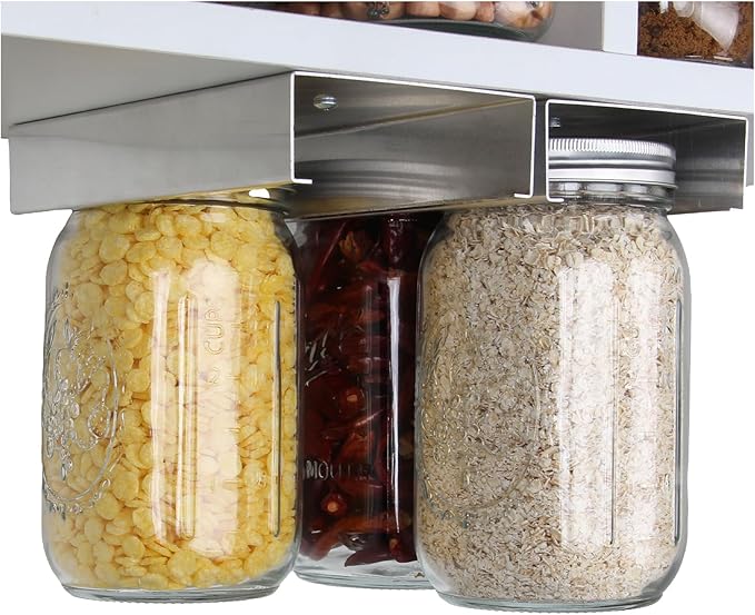Mason Jar Organizer, Mason Jars Rack for Food Storage