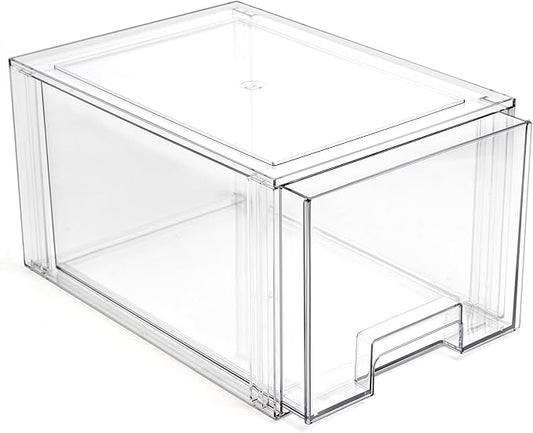 Stackable Storage Drawers, Tall Large, Clear, THE CRATE COLLECTION