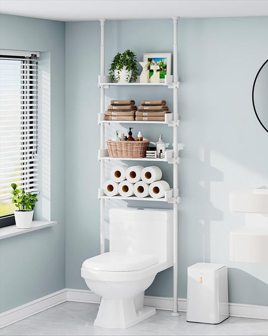 Bathroom Organizer, Over The Toilet Storage, White