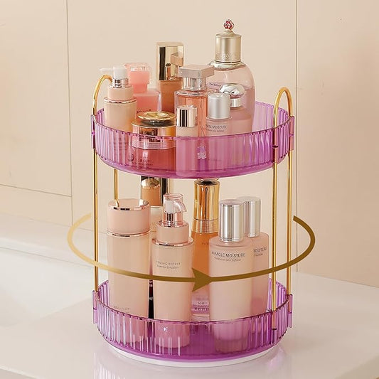 Rotating Makeup Organizer for Vanity, Perfume Skincare Organizers Spinning