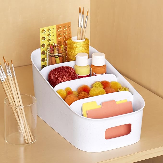 ShelfBin Packet Organizer, 4-Tier Stairstep Raised Divided Bin