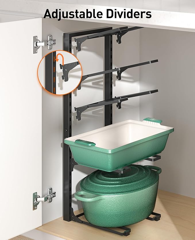 Pots and Pans Organizer under Cabinet 23.62" Height
