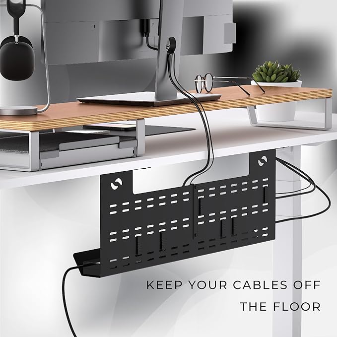 Under Desk Cable Management Tray and Computer Cord Raceway