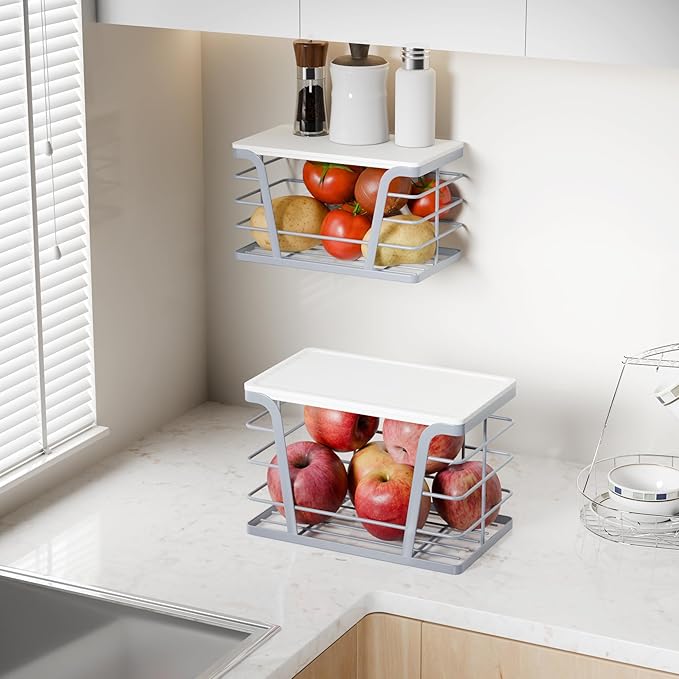 2 Pack Gray Trash Bag Organizer for Kitchen and Pantry