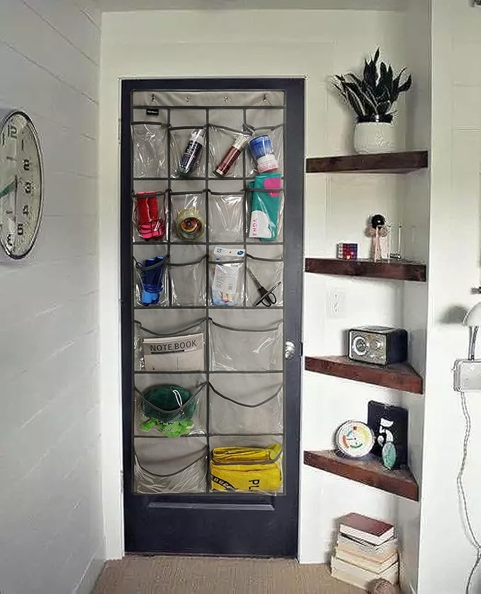 Extra Large Hanging Crystal Clear Over Door Shoe Organizer