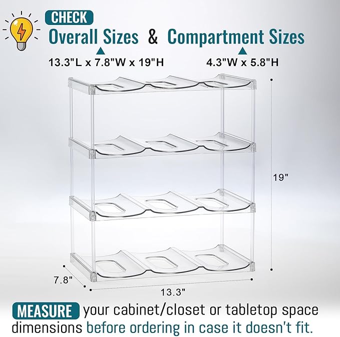 Design for Stanley 40 OZ & Large Bottles & Tumblers with Handle, 4 Tier Hold 12