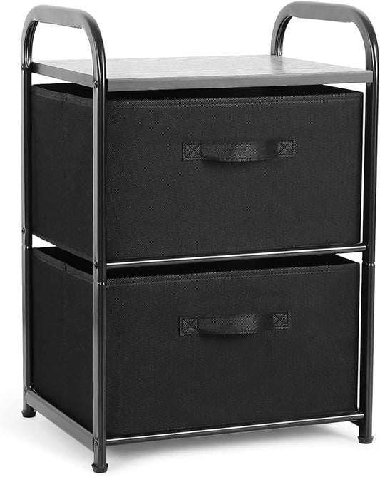 Houser Dresser for Bedroom with 2 Drawers, Wide Chest of Drawers, Fabric Dresser