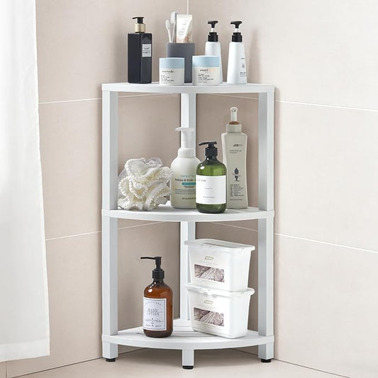 3 Tier Floor Standing Corner Shower Caddy Organizer Shelf