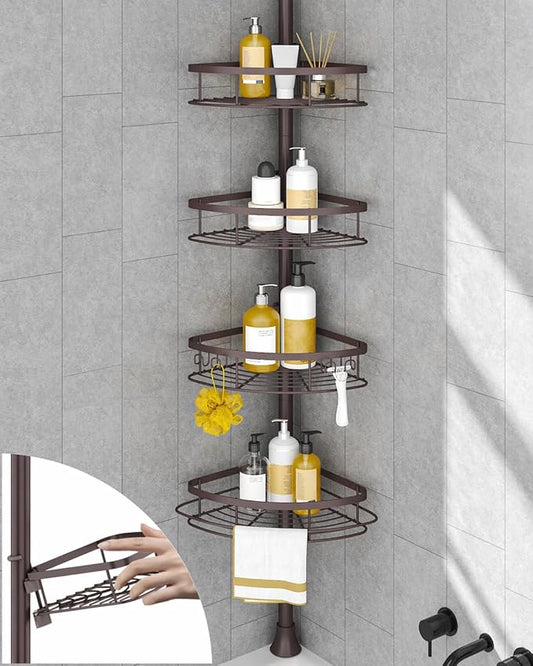 Rustproof Shower Corner Caddy Organizer for Bathroom, Bronze