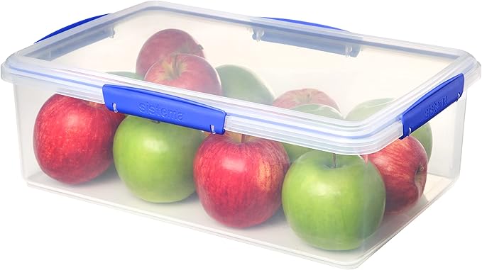 Sistema KLIP IT Large 7L Food Storage Container, Airtight & Stackable, Dishwasher, Freezer, & Microwave-Safe, BPA-Free