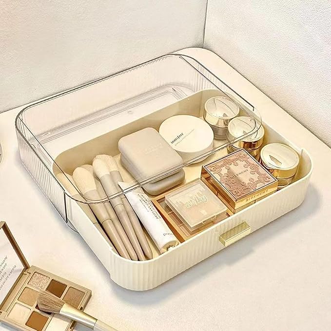 Stackable Makeup Organizer Drawers, Bathroom Vanity Organizers and Storage, Ideal for Desk and Dresser Countertops, Great for Cosmetics, Skincare
