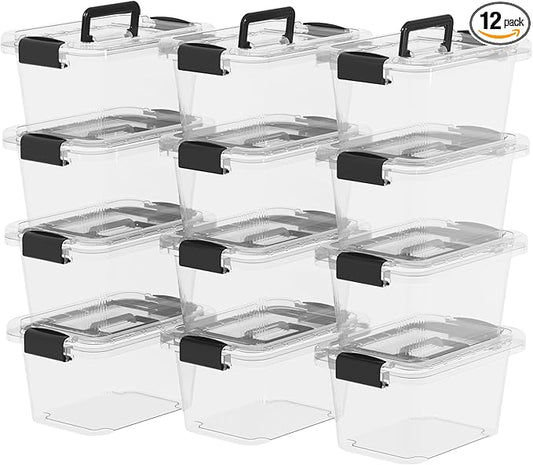 Lidded Storage Bin, Pack of 12
